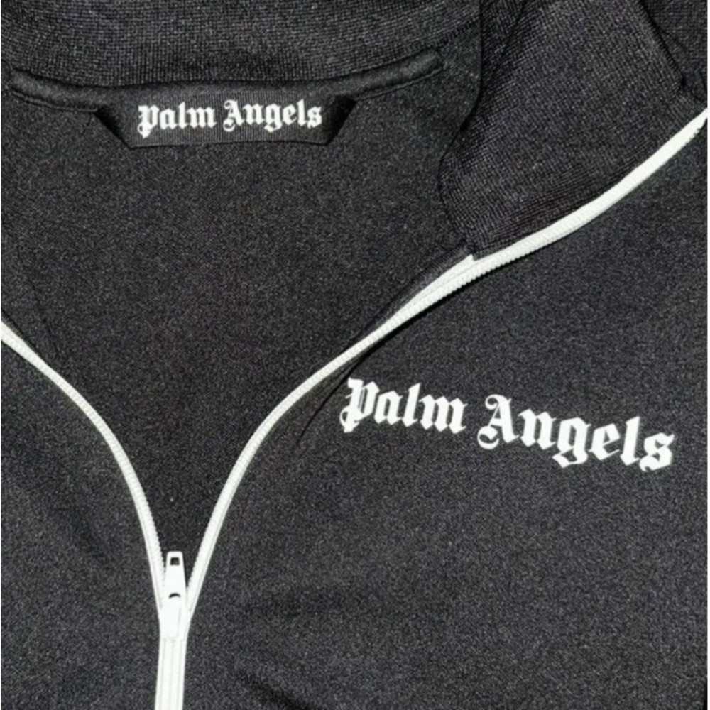 Palm Angels Black Zip-Up Jacket